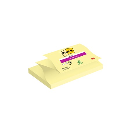 BLOCCO 90foglietti Post-itÂ® Super Sticky Z-Notes Canaryâ„¢76x127mm R350-123SS-CY