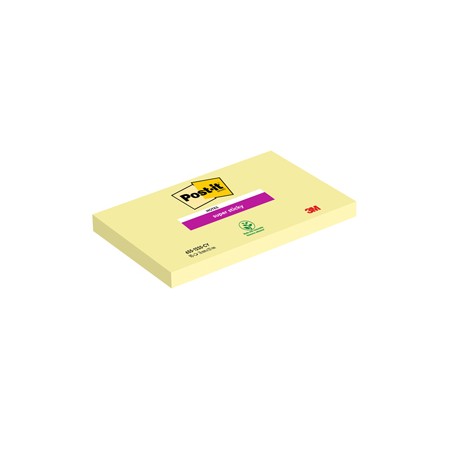 BLOCCO 90foglietti Post-itÂ® SuperSticky Giallo Canaryâ„¢ 76x127mm 655-12SS-CY