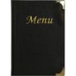 PORTA MENU' A5-23,7x17cm NERO in PVC BASIC con 4+2 BUSTE FISSE