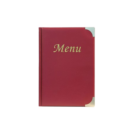 PORTA MENU' A5-23,7x17cm BORDEAUX in PVC BASIC con 4+2 BUSTE FISSE