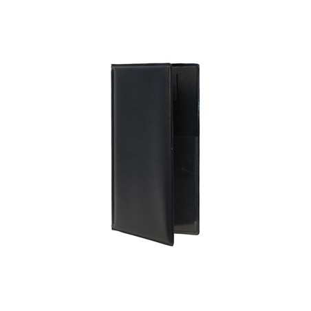 PORTACONTO 23,7x12,5cm NERO in PVC BASIC con 4+2 BUSTE FISSE