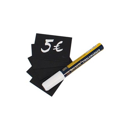 Set 20 TAG nere 5,2x7,4cm (A8) Securit