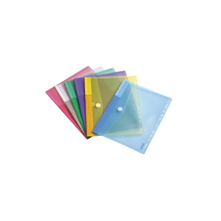 SET 12 BUSTE FORATE PPL CON VELCRO COLORI ASSORTITI TARIFOLD