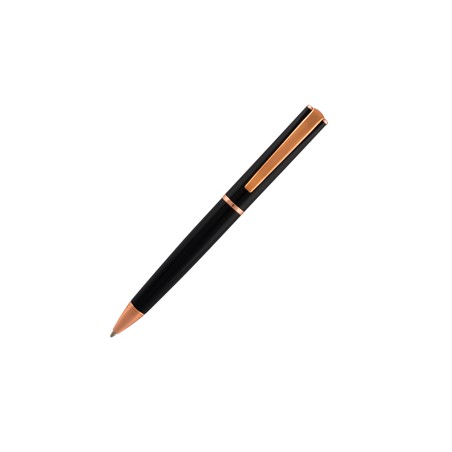 PENNA SFERA IMPRESSAâ„¢ NERO-ROSEGOLD punta M MONTEVERDE