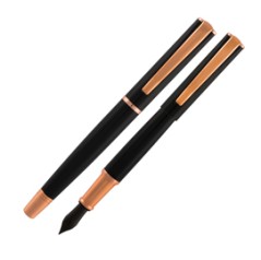 PENNA STILOGRAFICA IMPRESSAâ„¢ NERO-ROSEGOLD punta M MONTEVERDE