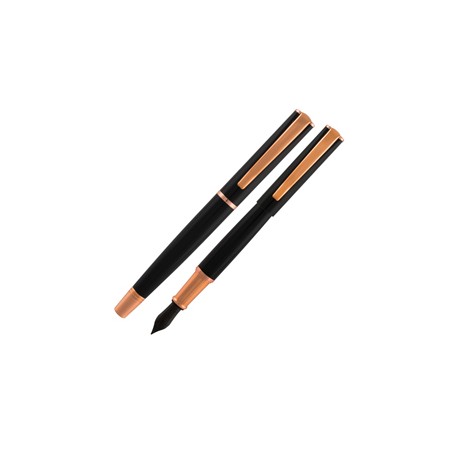 PENNA STILOGRAFICA IMPRESSAâ„¢ NERO-ROSEGOLD punta M MONTEVERDE