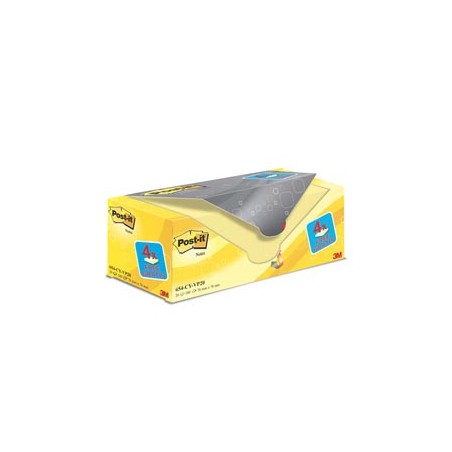 VALUE PACK 16+4 BLOCCO 100fg Post-itÂ® Giallo Canaryâ„¢ 76x76mm 72GR 654CY-VP20