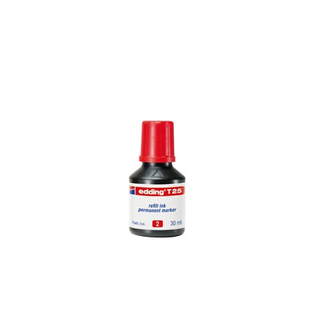 RICARICA INCHIOSTRO PERMANENTE 30ML T25 ROSSO EDDING