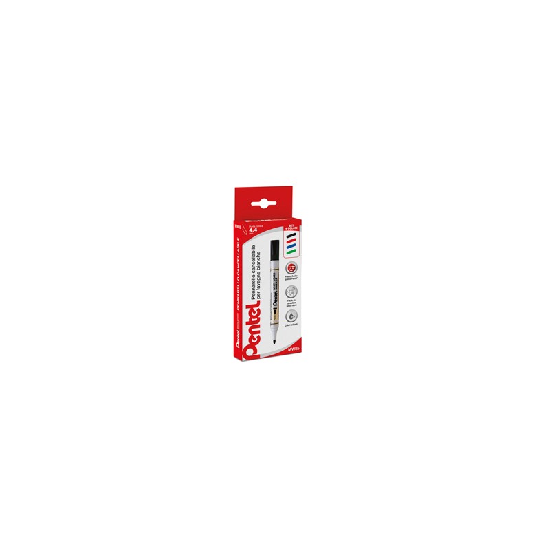 TASCHETTA 4 MARCATORE WHITE BOARD MW85 PUNTA TONDA AMIKO PENTEL