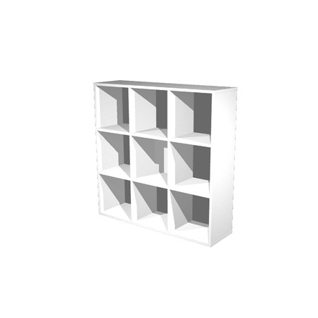 LIBRERIA 9 CASELLE 104x29,2cm-H103,9cm BIANCO - RAINBOW