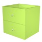 CASSETTIERA 2CASS. VERDE NEON per LIBRERIA RAINBOW