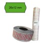 PACK 10 ROTOLI 1000 ETICH. 26x12mm ONDA VERDE PERM. Printex