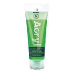 COLORE ACRILICO FINE tubo da 75ml VERDE FLUO