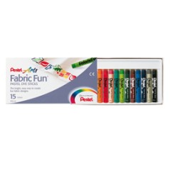 ASTUCCIO 15 PASTELLI PER TESSUTO FABRIC Fun PENTEL