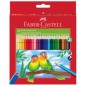 ASTUCCIO 24 PASTELLI COLORATI TRIANGOLARI ECO FABER CASTELL