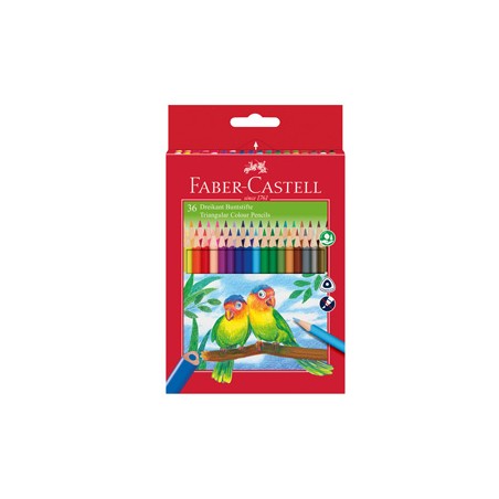 ASTUCCIO 36 PASTELLI COLORATI TRIANGOLARI ECO FABER CASTELL