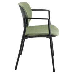 Poltroncina visitatore Step SPNSBR verde bruciato con braccioli inclusi