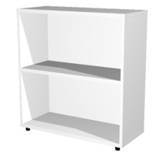 LIBRERIA BASSA A GIORNO 76x32cm - H81,5cm BIANCO