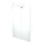 COPPIA ANTE in MELAMIN. x libreria alta L76cm BIANCO