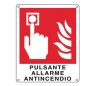 CARTELLO ALLUMINIO 12x14,5cm 'PULSANTE ALLARME ANTINCENDIO''