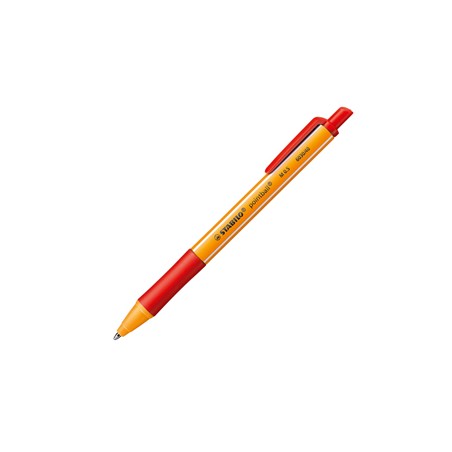 Penna a sfera a scatto POINTBALLÂ® GREEN STABILO 0,5mm rosso