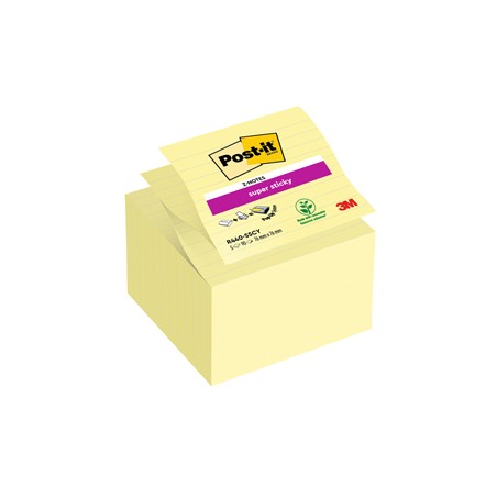 RICARICA 90foglietti Post-itÂ® Super Sticky 101x101mm righe R440-SSCY GIALLO C