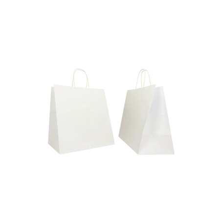 25 SHOPPERS CARTA KRAFT 32X20X33CM TWISTED LARGE BIANCO