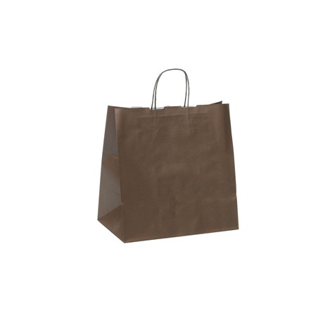 25 SHOPPERS CARTA KRAFT 32X20X33CM TWISTED LARGE MARRONE