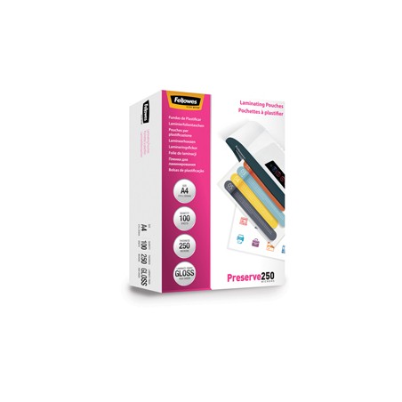 Scatola 100 pouches PRESERVE250 250mic A4 Fellowes