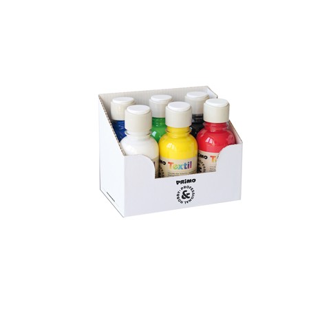 BOX 6 COLORI ASSORTITI 125ml PER TESSUTI PRIMO