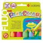 TEMPERA SOLIDA PLAYCOLOR 6 COLORI FLUO in STICK da 10GR