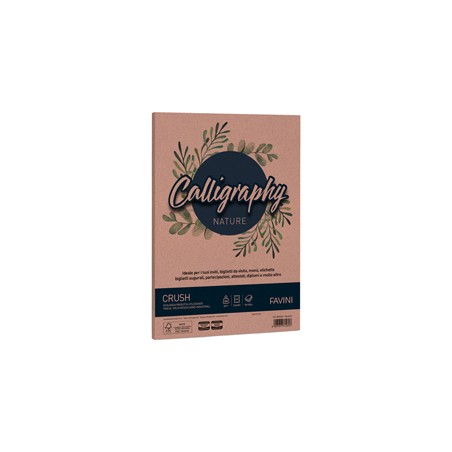 Carta Calligraphy Nature CRUSH A4 50fg 250gr mandorla FAVINI