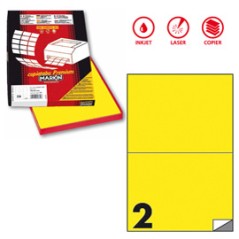 Etichetta adesiva C/509 giallo fluo 100fg A4 210x148,5mm (2et/fg) Markin