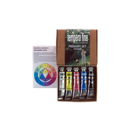 Tempera Fine Primary Set 5 tubetti da 20ml Maimeri