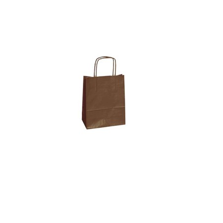 25 shoppers carta kraft 22x10x29cm twisted marrone