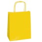 25 shoppers carta kraft 14x9x20cm twisted giallo